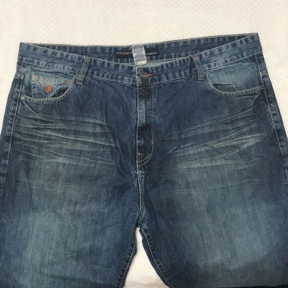 Rocaware Classic Fit Men’s Denim Blue Jeans Straight Leg Size 46 - 48 Inseam 34 - Picture 5 of 16